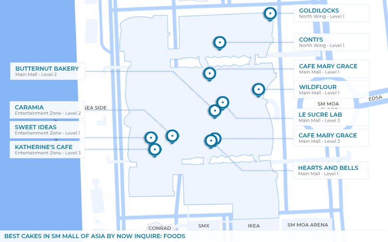 Map - Cakes in SM Mall of Asia